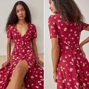 Reformation Locklin Dress in Cassia Floral Sz 0